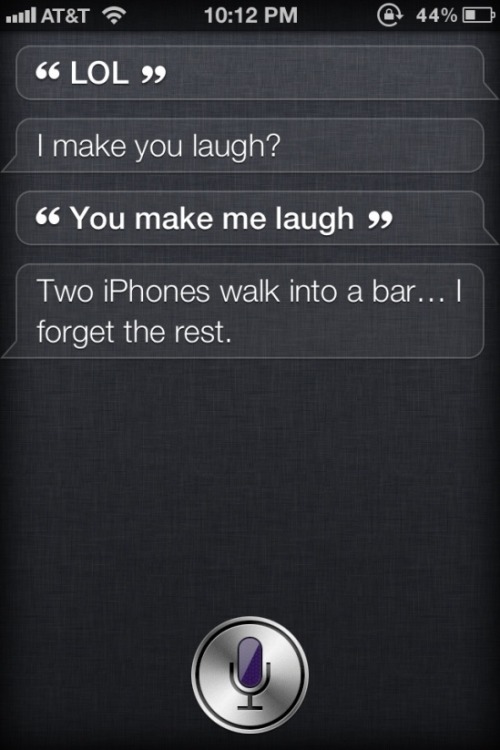 From Stuff That Siri Says where you&#8217;ll find TONS of hillarious Siri interactions.