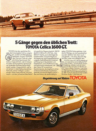 Toyota Celica 1600 GT Magazine Ad Anzeige AMS 1977 by GS1311 