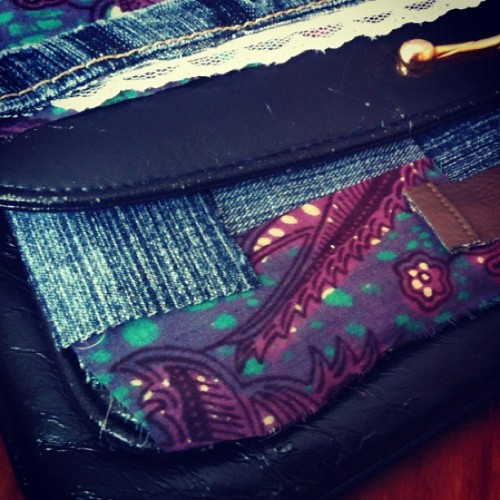 My recycled bag! :) it’s now a clutch bag as the handles are really worn out! Lol (Taken with instagram)