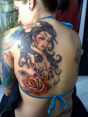 geisha tattoo flash