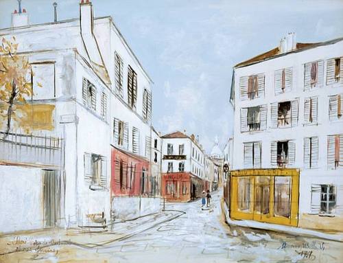 Sacre-Coeur de Montmarte et rue Norvins 
1937
Maurice Utrillo