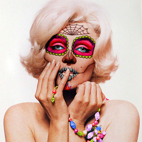 Marilyn Monroe Changes Faces Beverly Hills Honeys skullskeleton 