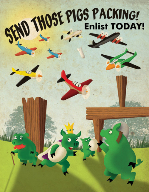 Angry Birds Propaganda Poster