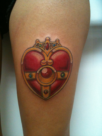 Did this tattoo the other day Is the second Sailor Moon heart that I 