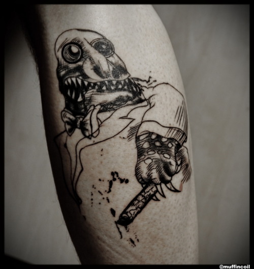 Tattoo by Linn Flaming Heart