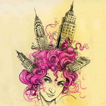 My art for Kim Boekbinder&#8217;s new song New York City.  You can buy the art, song, and even a t-shirt here.