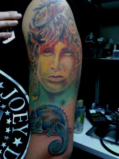 Morrison colorful tattoo