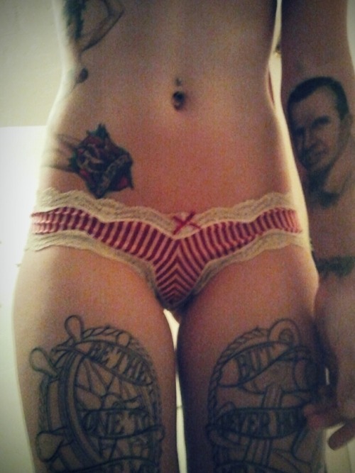  girl tattoo tattoos ink skinny belly legs panties sexy