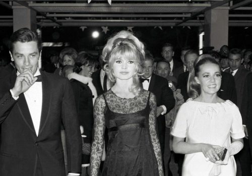 Alain Delon Brigitte Bardot and Jeanne Moreau in Mexico City 1965