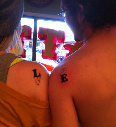 This is my third tattoo and his first We got these done for Valentine 