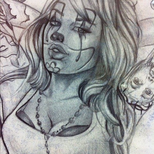 Old drawing tattoo design miami Taken with instagram 