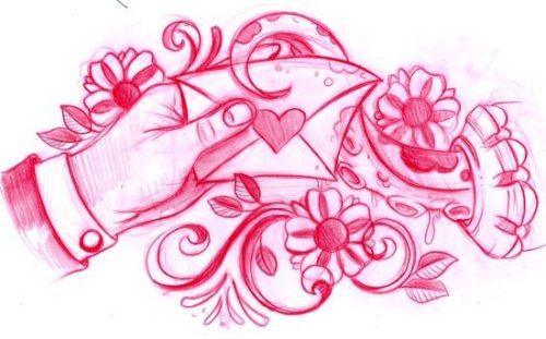 Tagged valentines day tattoo love letter tattoo 