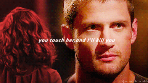 itsjustmerlin:     You think your women is afraid..You touch her and I’ll kill you. You understand me, are you listening. You touch my wife and I’ll kill you!   