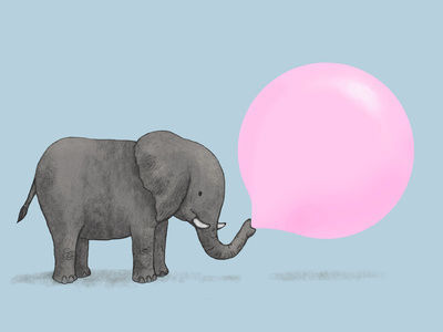 Jumbo Bubble Gum Art Print by Terry Fan / Society6