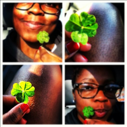 Tuesday Morning Luck #blessed #fourleafclover #luck #geauxbeau (Taken with instagram)