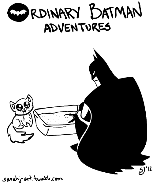 Pet-sitting para alguém, talvez? Caso contrário, ele deve ser apenas um gato que necessitam de assistência. Ordinária Batman Adventures