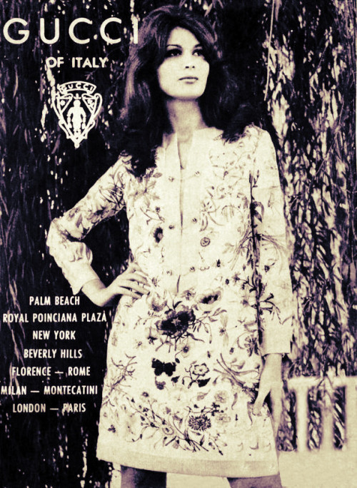 Tags Gucci advertisement 1960s vintage retro dress floral palm beach