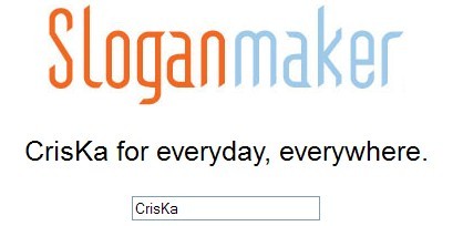 CrisKa slogan of the day :o)