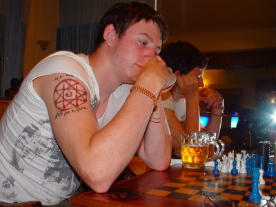 Full Metal Alchemist Tattoo Chess and Beer