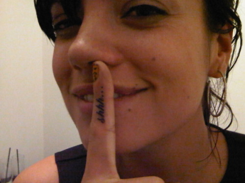 New tatt Shhh on Twitpic