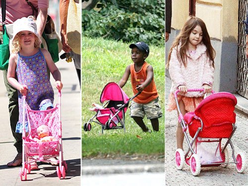 Strolling Around Town: Baby strollers are fun to ride in, but I also love my toy stroller. Sure, it’s fun to take my dollies for a spin around the playground, but my real reason for loving the stroller? It helped me toddle around in my Little Movers diapers when I was just getting used to walking! Clever. (via People)   - Tattle Tot, Pop Culture