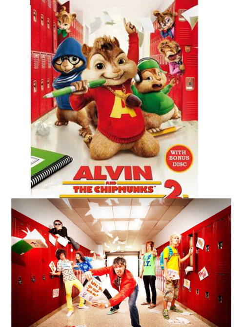 I was thinking about this today, how whoever created this poster for Alvin &amp; the Chipmunks 2 blatantly ripped off FTSK&#8217;s promo pic for The Weekend: Friday. Plagarism is a crime people!!! come up with your own ideas!!!