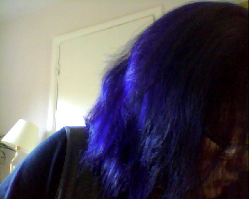 MY HAIR IT IS SO PURPLE.

Also, it looks like purple is another...