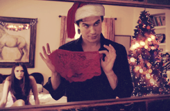 Damon: "Mmm.. Santa's favourite colour."