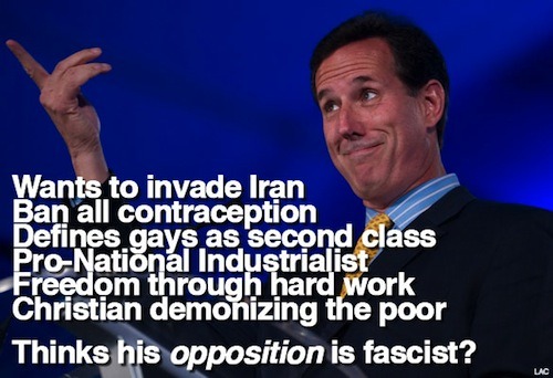As if we need another reason to hate Rick Santorum...                         